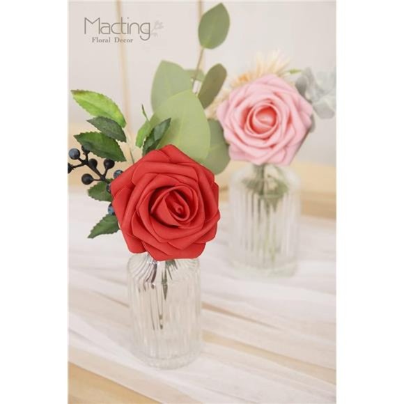 Artificial Rose Flowers, 30pcs Real Touch Fake Foam Flowers for Wedding Party - Picture 2 of 6